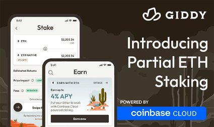 Giddy Smart Wallet Introduces Partial ETH Staking Powered by Coinbase Cloud